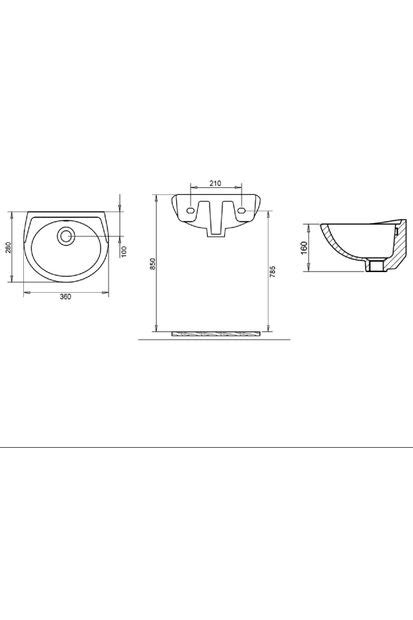 Turkuaz Cerastyle Mini K E Lavabo X Cm