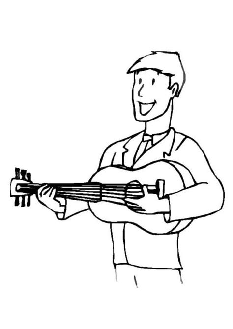 Coloriage guitariste Coloriages Gratuits à Imprimer Dessin 8717