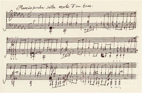 Portion Of The Manuscript Of Beethovens A Flat Major Sonata Opus 26