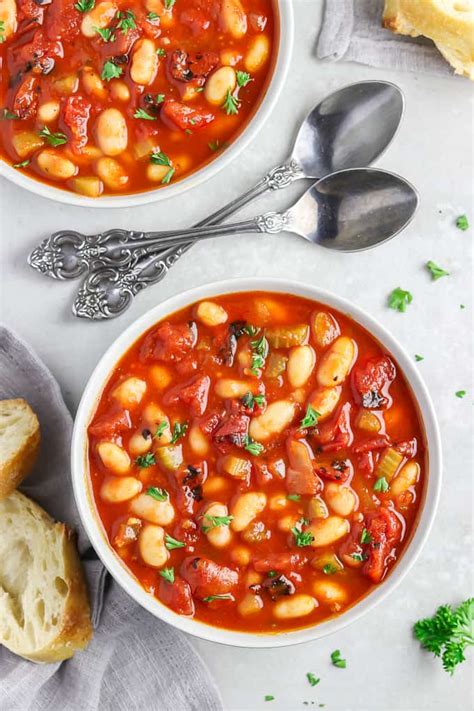 Smoky Tomato And White Bean Soup Recipe Vegan Soup Recipes White