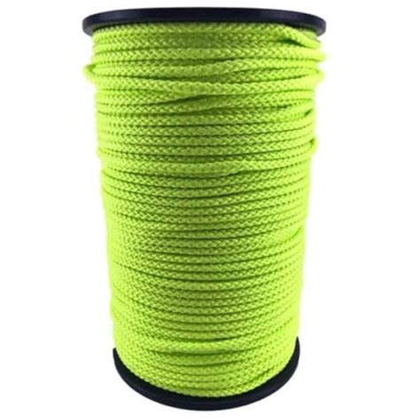 Mm Fluorescent Yellow Braided Polypropylene Bondage Rope Metre