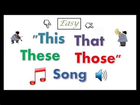 This That These Those Song - YouTube