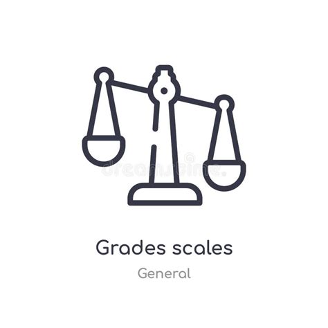 Grades Outline Icon Isolated Line Vector Illustration From E Learning