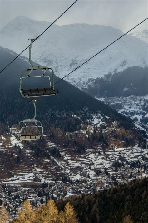 Ski Lift Above Village, Temu, Italy Stock Photo - Image of nature, passo: 109359686