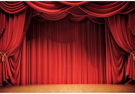 Amazon Haoyiyi X Ft Red Curtain Backdrops For Stage Backdrop Red