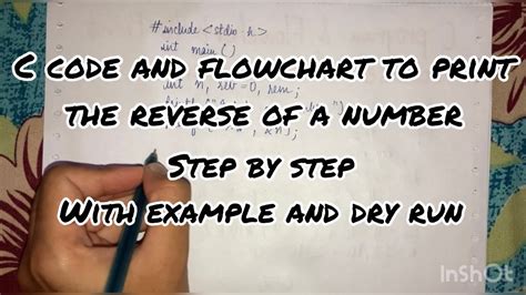 Print The Reverse Of A Number C Code And Flowchart Easy Explanation