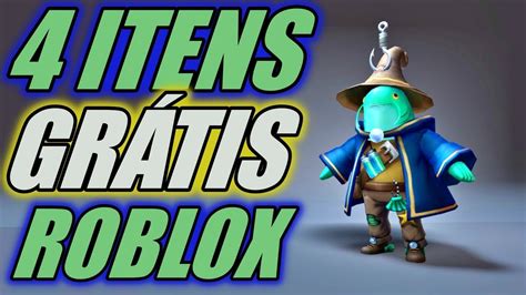 COMO GANHAR 4 ITENS GRÁTIS NO ROBLOX YouTube