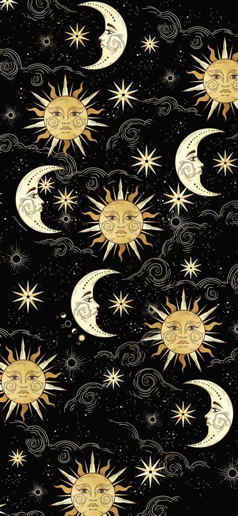 Celestial Sun And Moon Wall Art