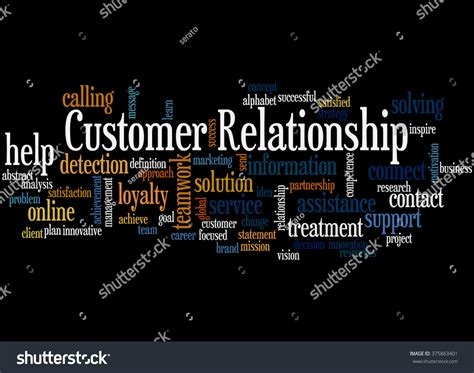 Customer Relationship Word Cloud Concept On Stock Illustration