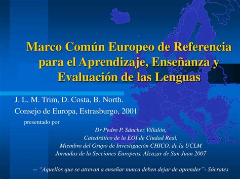 PPT Marco Común Europeo de Referencia para el Aprendizaje Enseñanza