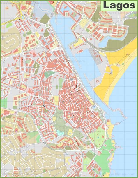 detailed map  lagos ontheworldmapcom