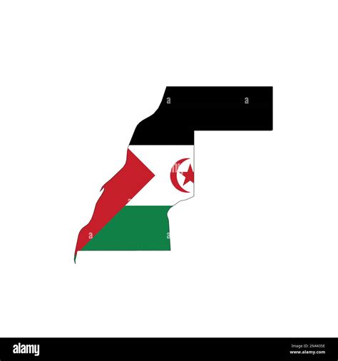 Western Sahara Sahrawi Arab Democratic Republic National Flag In A