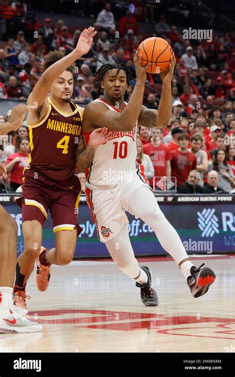 Ohio State S Brice Sensabaugh Right Drives Against Minnesota S