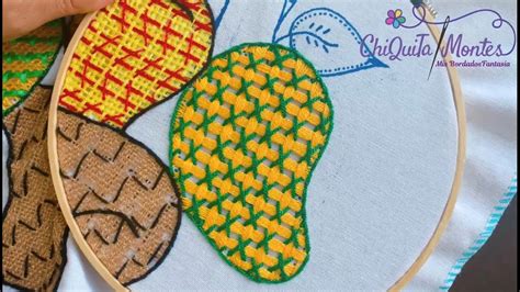 Bordado Fantasía Mango 6 Hand Embroidery Mango with Fantasy Stitch