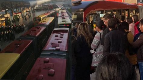 Colapso desde y hacia el Portal Américas de TransMilenio hay decenas