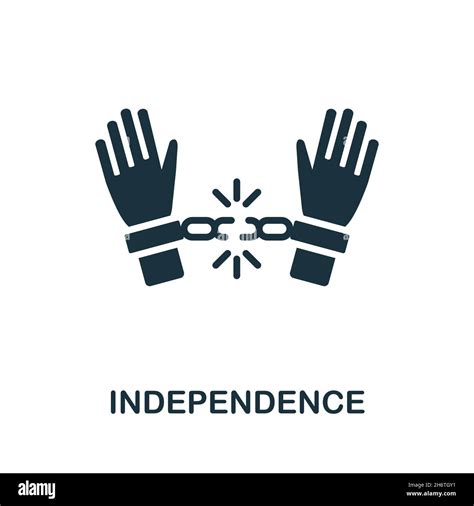 Independence Icon Monochrome Sign From Work Ethic Collection Creative Independence Icon