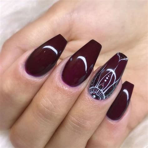 Maroon Nails Color And Designs For Maroon Nail Designs