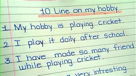 My Hobby Is Cricketer Line On My Hobby Playing Cricket Essay