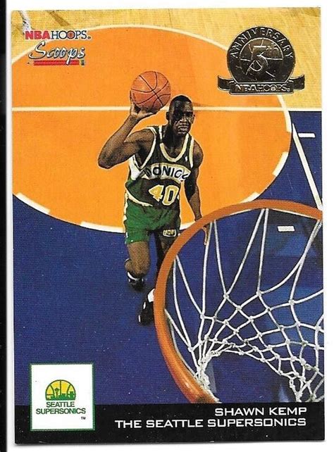 Shawn Kemp Skybox Nba Hoops Scoops Th Anniversary Hs Seattle