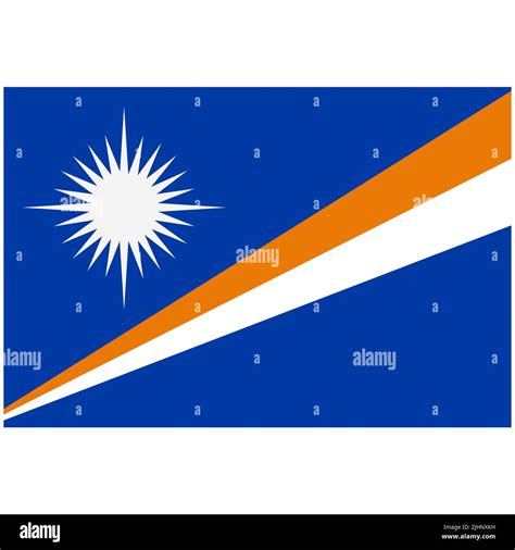 Flag of Marshall Islands. Marshall Islands flag. flat style Stock Photo ...