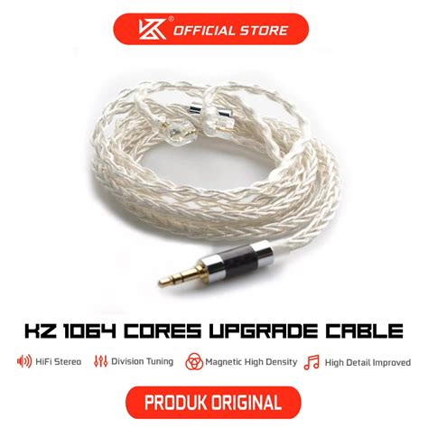 Jual KZ Official Store KZ 1064 Cores Upgrade Cable Silver Plated 8