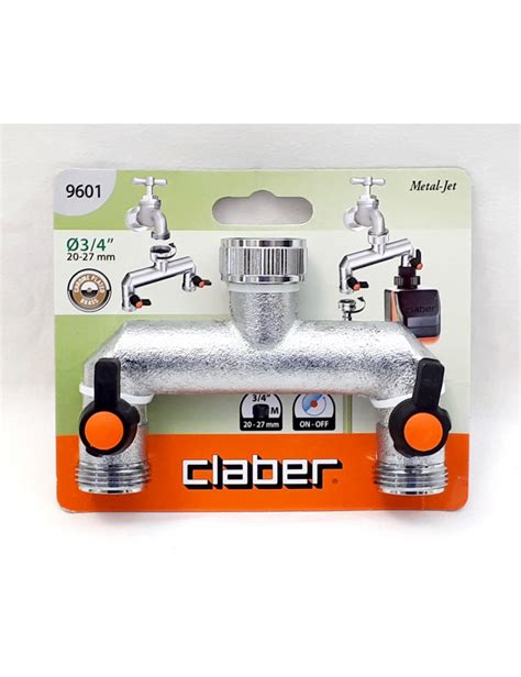 Claber 9601 Presa A Due Vie 34 In Metallo Metal Jet Per Sistemi