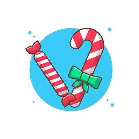 Premium Vector | Christmas candy vector clipart illustrations.