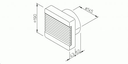 HELIOS Heliovent Lüfter HVR 150 4E 180 m³ h