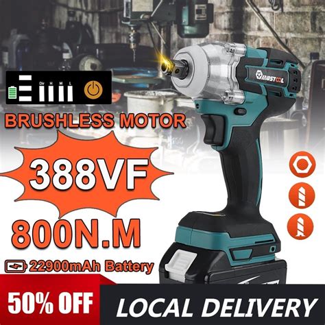 Gear Brushless Cordless Electric Impact Wrench Vf N M