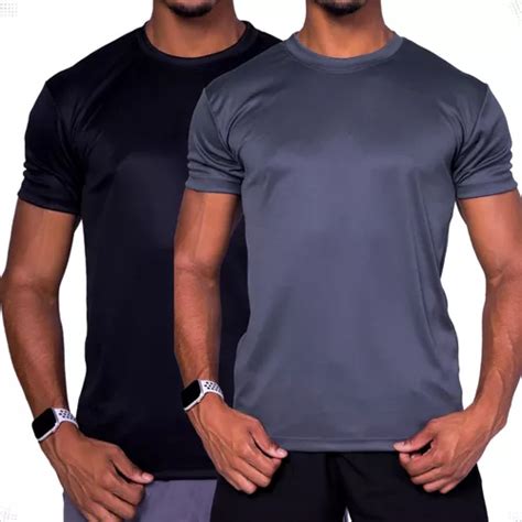 Kit 2 Camisetas Básicas Masculina Dry Fit Lisa Tradicional