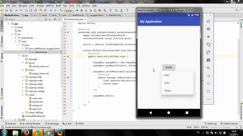 Create Popup Menu In Android Studio Youtube