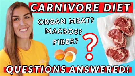 Carnivore Diet Faq Fiber Macros Organ Meat And More 2020 Youtube