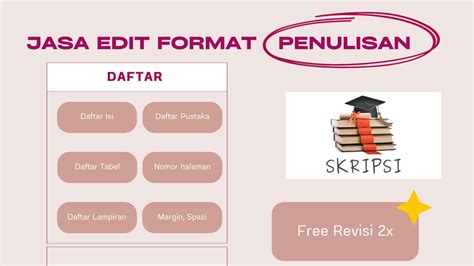 Jasa Edit Pembuatan Daftar Isi Daftar Tabel Diagram Daftar Pustaka Proposal Skripsi Laporan