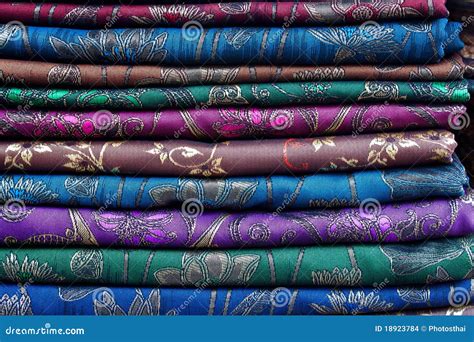 Thai Sarong Silk Fabric Stock Photo Image Of Knowledge