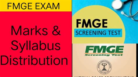 FMGE EXAM 2021 FMGE EXAM Marks Syllabus Distribution MCI EXAm