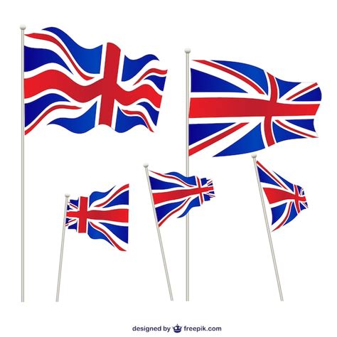 Premium Vector | United Kingdom flags set