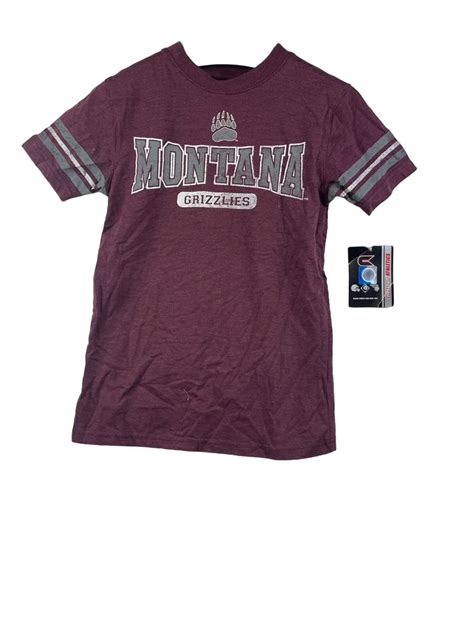 Colosseum Youth Montana Grizzlies Thunderbird Ss T Shirt Maroon Xs