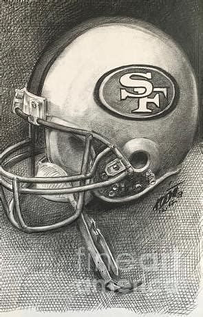 49ers Helmet Drawing by Harrison Ma - Pixels