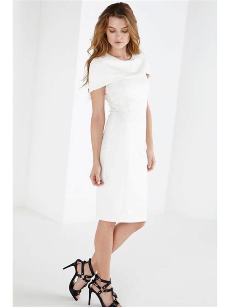 White Cape Bodycon Midi Dress Capes Womens Dresses Midi Dress