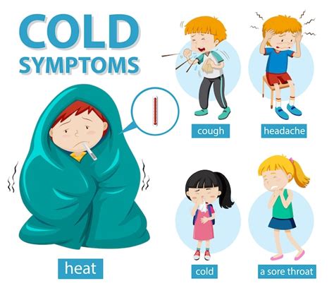 Free Vector | Medical infographic of cold symptoms