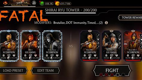 Insane Fatal Shirai Ryu Tower Rewards Mortal Kombat Mobile Youtube