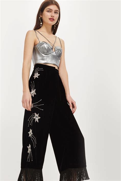 Premium Star Tassle Trousers Topshop In 2024 Outfits With Leggings