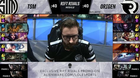 TSM Vs OG 2019 Rift Rivals Team SoloMid Vs Origen YouTube