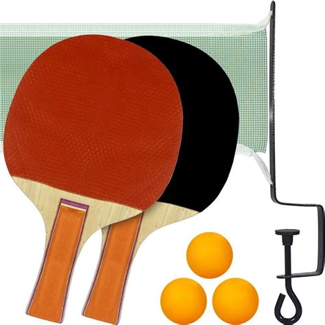 Kit Tênis Mesa Ping Pong 2 Raquetes Bolinhas Rede e Suporte no Shoptime