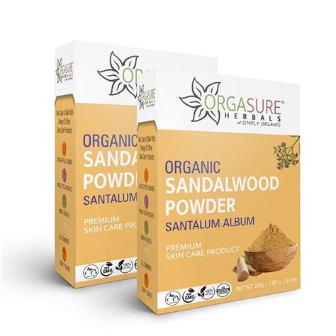 Orgasure Natural Sandalwood Powder G X For Face And Skin Care