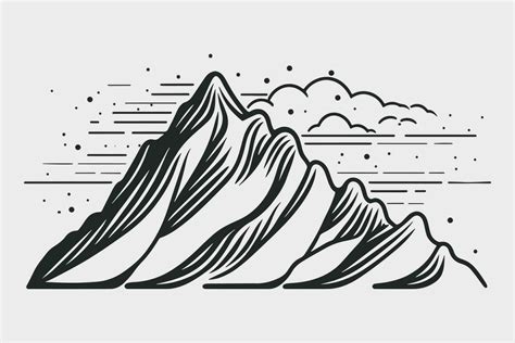 Mountain vector, Mountain silhouette, assorted mountain tree vector ...