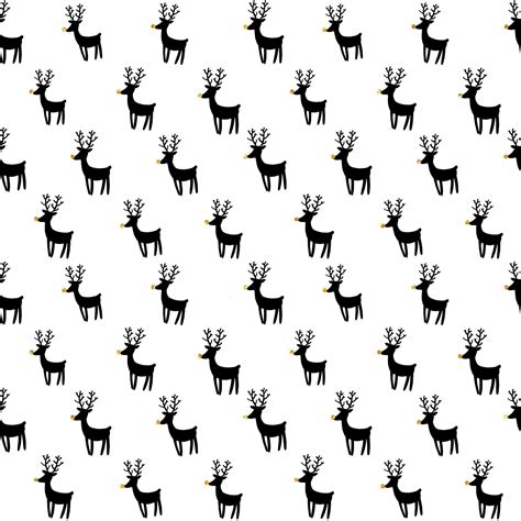 Seamless Vector Pattern With Rein Deers Vector Art At Vecteezy