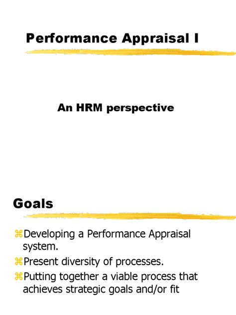 Performance Appraisal I An Hrm Perspective Pdf Performance Appraisal Organizational Behavior