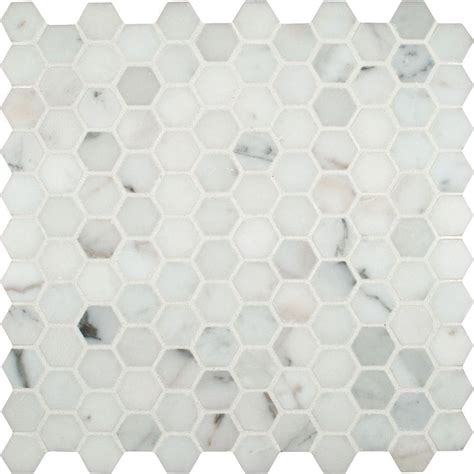 Msi Calacatta Gold Hexagon In X In X Mm Polished Marble Mesh