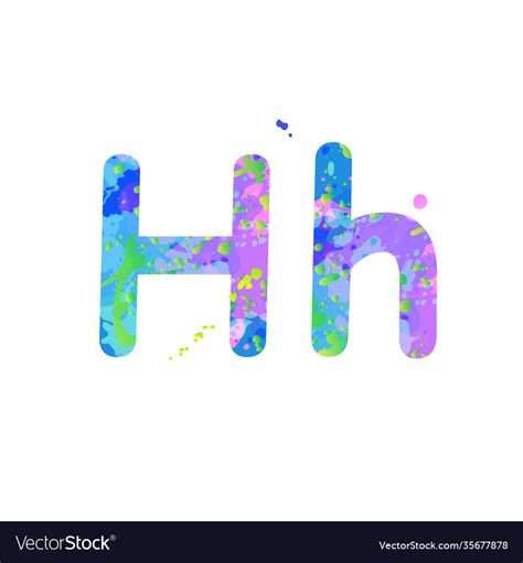 Letters H Uppercase And Lowercase Royalty Free Vector Image